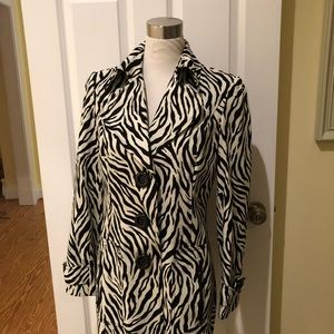 3 Sisters Zebra print coat size 8